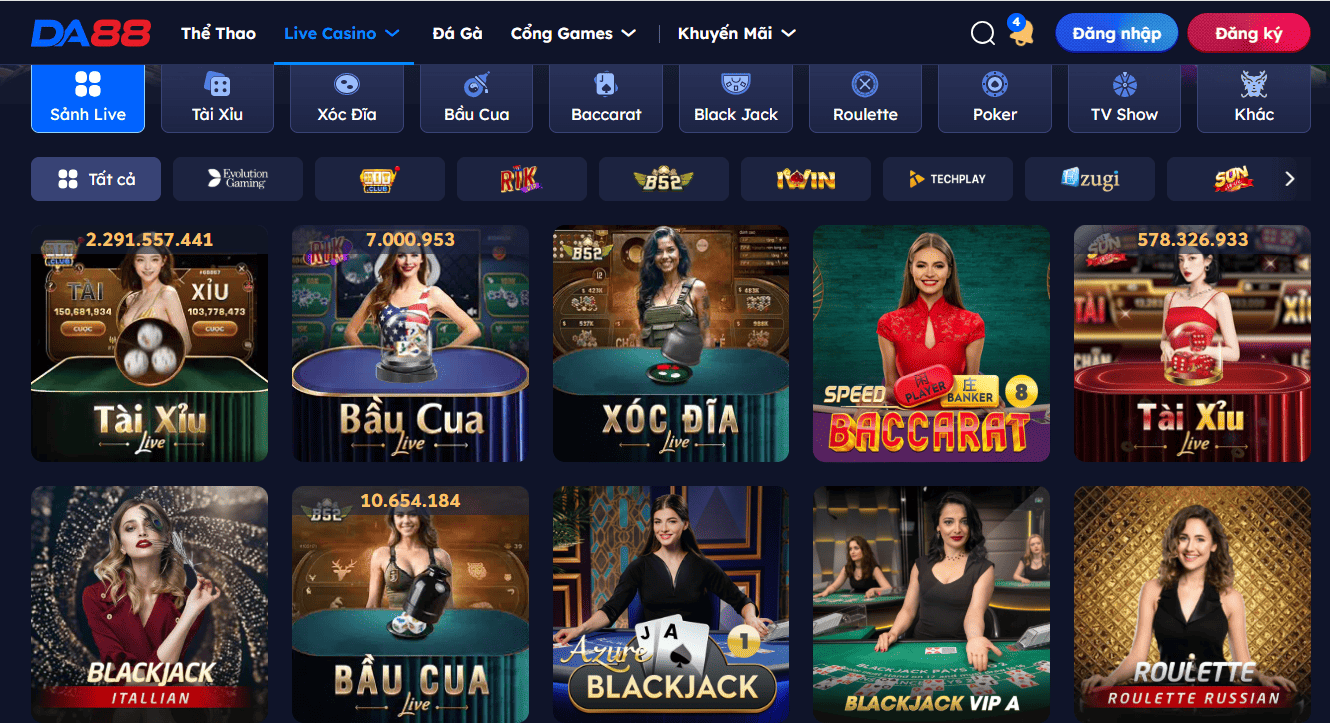 Một số lĩnh vực cá cược hấp dẫn tại thương hiệu