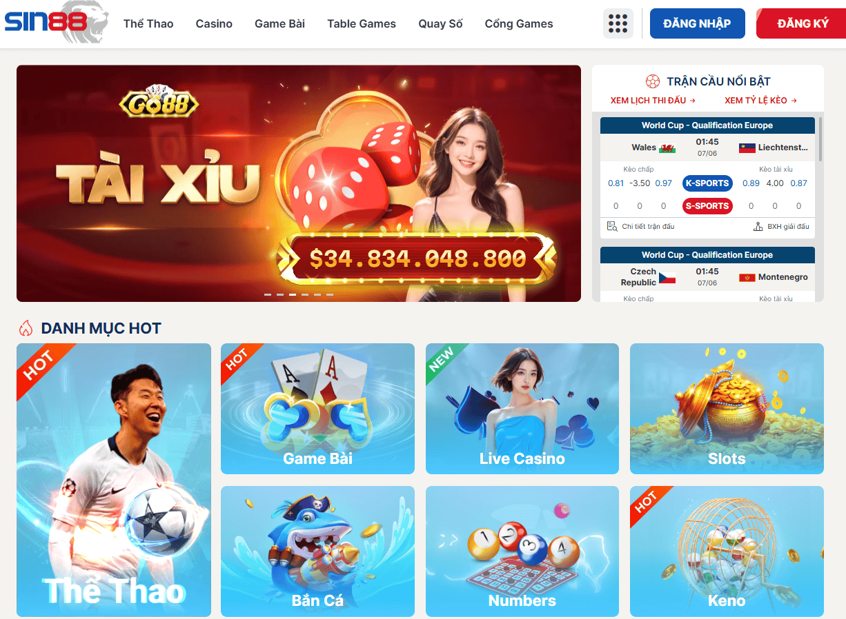 SIN88 Nhà Cái Uy Tín Với Những Lựa Chọn Đặt Cược Đỉnh Cao 1 Giới thiệu sơ lược về cổng game SIN88