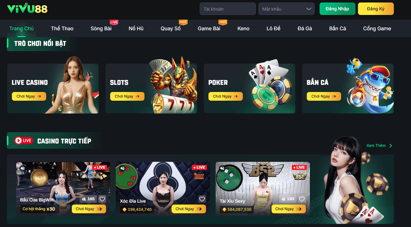 VIVU88 - Nhà Cái Trực Tuyến Hot Hit Nhất Tại Việt Nam 2 Thế giới game giải trí đỉnh cao tại VIVU88 không thể bỏ lỡ