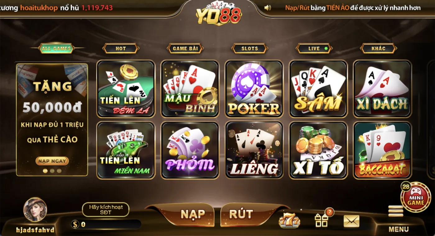 Trải nghiệm loạt sảnh cược hấp dẫn tại nhà cái YO88